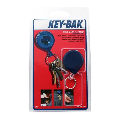 KEY-BAK key reel MINI-BAK BLUE with belt clip